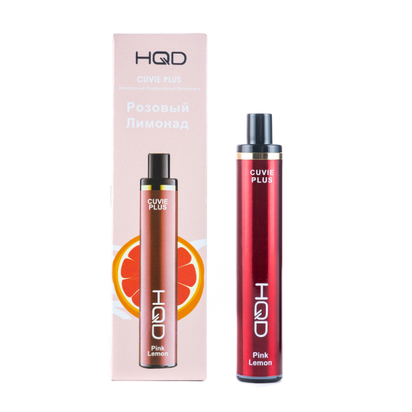 Одноразовая электронная сигарета HQD Cuvie Plus Pink Lemon (Розовый Лимонад) 1200 затяжек в Донецке