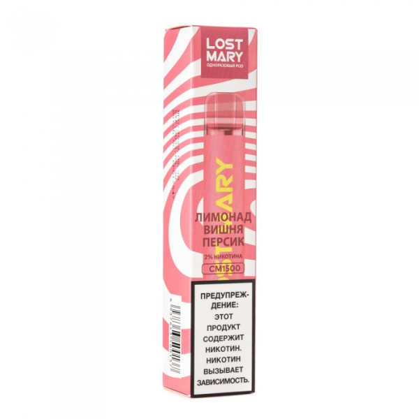Lost Mary Cherry Peach Lemonade Лимонад вишня персик, 1500 тяг в Донецке