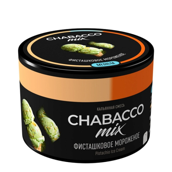 Бестабачная смесь Chabacco Mix Pistachio Ice Cream Фисташковое Мороженое Medium 40 грамм в Донецке